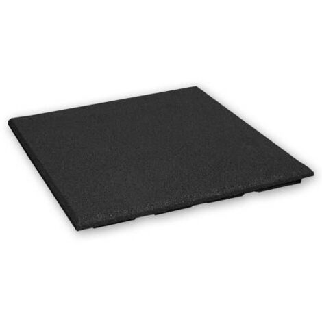 Piastrelle di gomma 20 mm - 1 m2 (4 piastrelle da 50 x 50 cm) - Nero (1/5)
