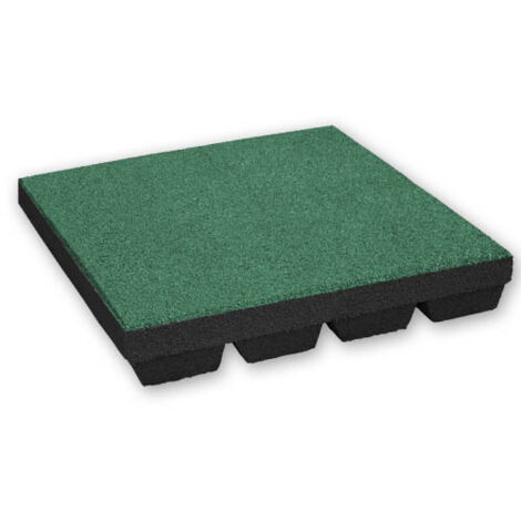 Piastrelle di gomma 55 mm - 1 m2 (4 piastrelle da 50 x 50 cm) - Verde (1/5)