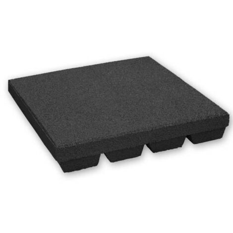 Piastrelle di gomma 55 mm - 1 m2 (4 piastrelle da 50 x 50 cm) - Nero