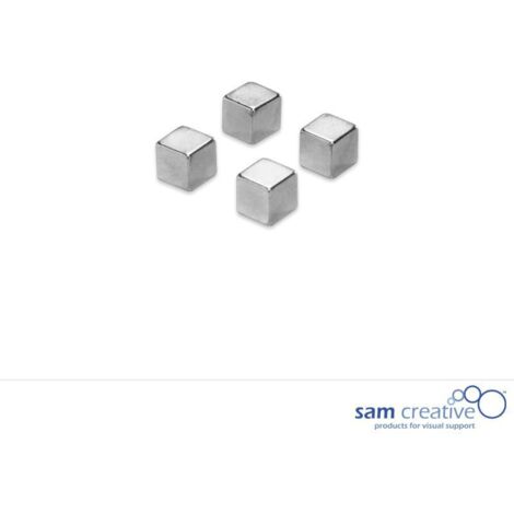 Magneti metallici 10mm Cubo argento (4pz) (1/2)