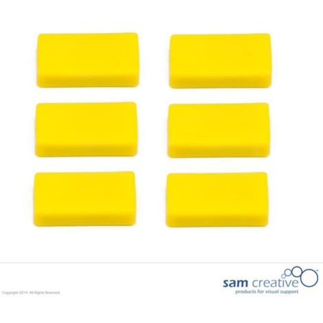 Set di magneti rettangolari 12x24mm gialli (6 pezzi) (1/3)