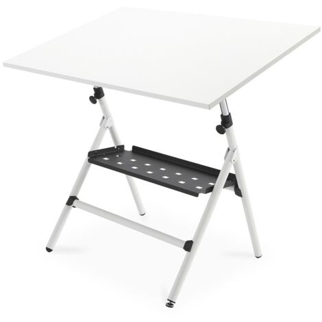 Tavolo da disegno regolabile con ripiano - Piano 80x120 cm (1/5)