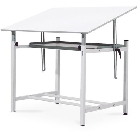 Tavolo da disegno professionale con ripiano - Regolabile - Piano 90x130 cm (1/5)