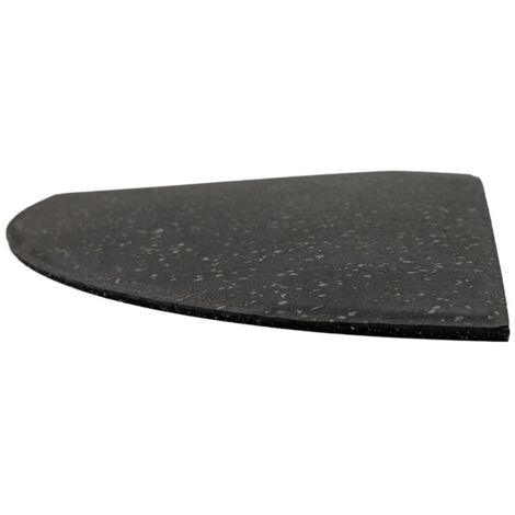 Angolo bordo gomma pavimento sportivo 'FIFTEEN' - 25x25 cm - 20 mm - Grigio scuro / Nero (1/5)