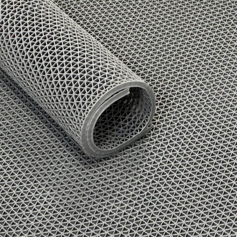 Tappeto a griglia Ultra Grip con struttura a S 120 cm - Al metro lineare - Grigio