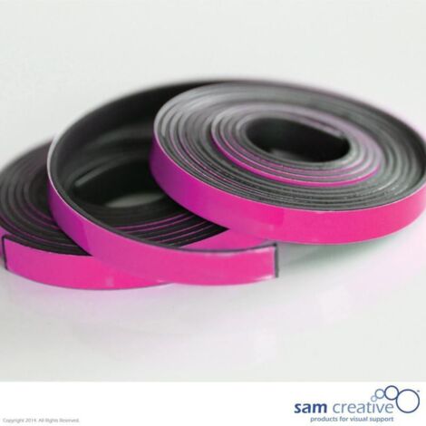 Nastro magnetico per lavagna bianca 5 mm rosa (1/2)