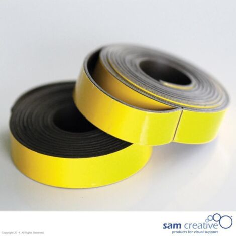 Nastro magnetico per lavagne bianche 10 mm giallo (1/2)