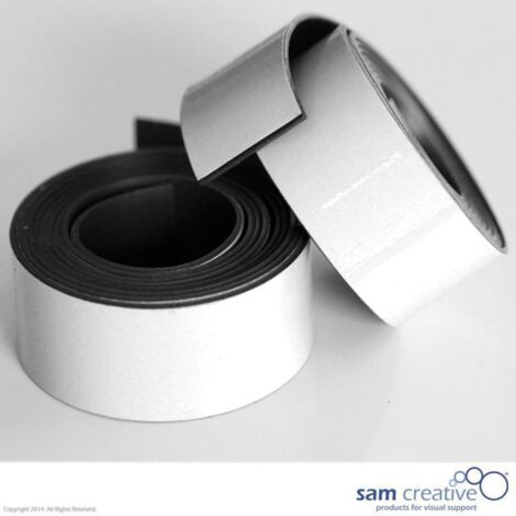 Nastro magnetico per lavagna bianca 20 mm bianco (1/2)