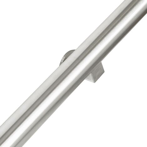 Corrimano in acciaio inox spazzolato - 100 cm + 2 supporti