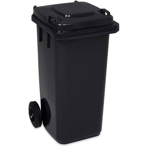Wellhome Container Recyclo 110 litri, chiuso con coperchio, ideale per il  riciclaggio del vetro, con ruote + sacchetti di immondizia a 10 unità 3x