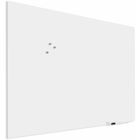 Lastra di vetro Premium con attacco cieco - 100x150 cm - Bianco (1/5)