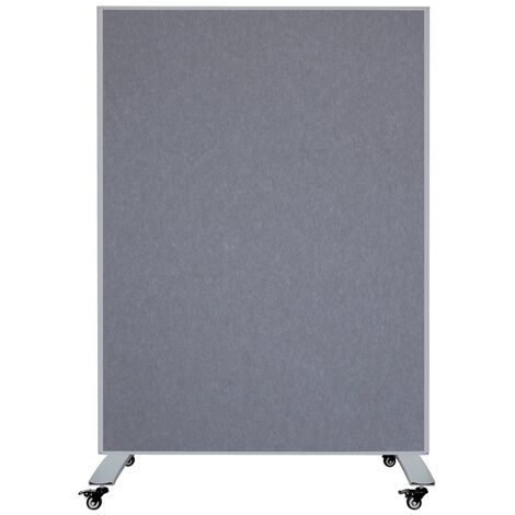 Parete divisoria mobile - Pannello acustico/lavagna bianca - 120x160 cm - Grigio/Bianco (1/5)