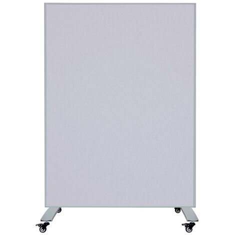 Parete divisoria mobile - Pannello acustico/lavagna bianca - 120x160 cm - Grigio chiaro/bianco (1/5)