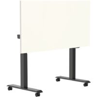 Scrivania pieghevole e mobile regolabile elettricamente - 180x80 cm - Struttura nera - Bianco