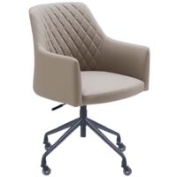 Sedia girevole Vitoria - Taupe - Pelle PU