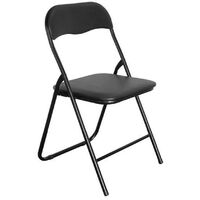 Sedia pieghevole in metallo nero