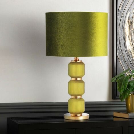 Endon Lighting Oslo & Freya - Table Lamp Antique Brass Plate