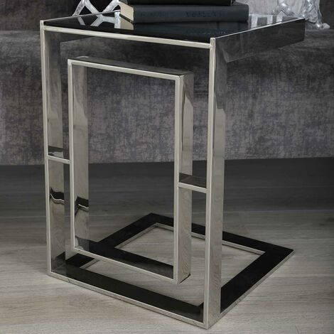 chrome c side table