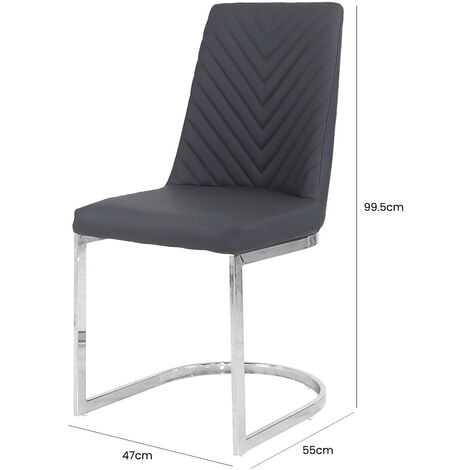 Wide seat deals metal dining chairs