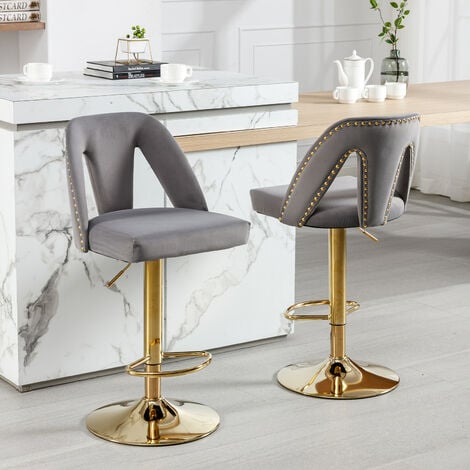 Stainless Steel Contemporary Bar Stools With Backs Set Of Velvet Bar  Stools, Modern Upholstered Chrome Base Bar