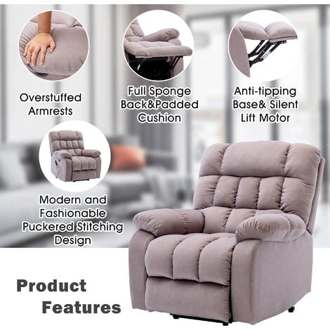 Electric Power Lift Recliner Chair Sofa Armchair with Massage and Heat ...