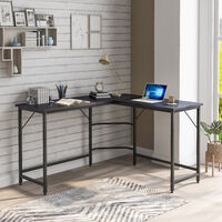 L-Shaped Desk Corner Desk Computer Desk Office Desk Table Black