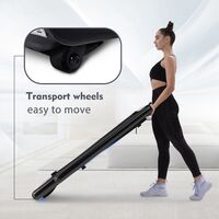 2 in 1 Treadmill Foldable Electric Treadmill Walking Running Machine 2.25 HP with remote control and LED display, Black