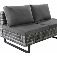 Garden Furniture Set Rattan Garden Lounge 5-seater Corner Sofa Set with Coffee Table Industrial Style