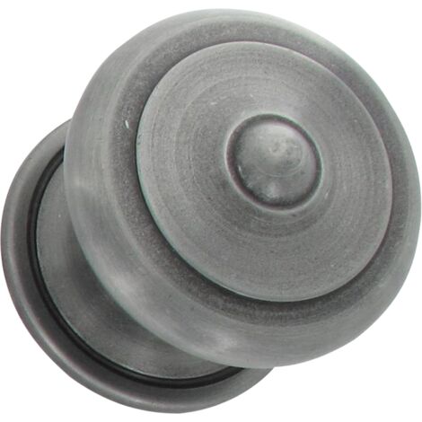 Secury-T – Bouton boule de porte d'entrée rustique 90mm – Finition argent antique – Installation facile avec rosace et vis incluses