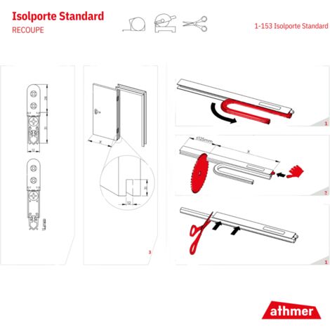 Plinthe acoustique thermique automatique rainurée 1130mm - Athmer