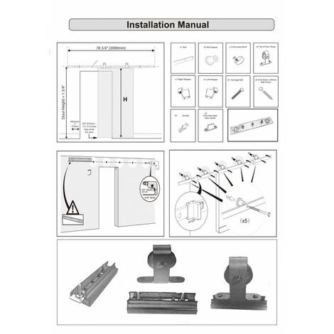 Rail porte coulissante loft/fermière acier noir pour porte en alu ou - SECURY-T
