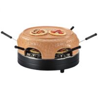 Appareil four à pizza pour 6 personnes – Dôme en terre cuite – Dimensions 40 cm de diamètre x 24 cm de hauteur – Alimentation 910 W