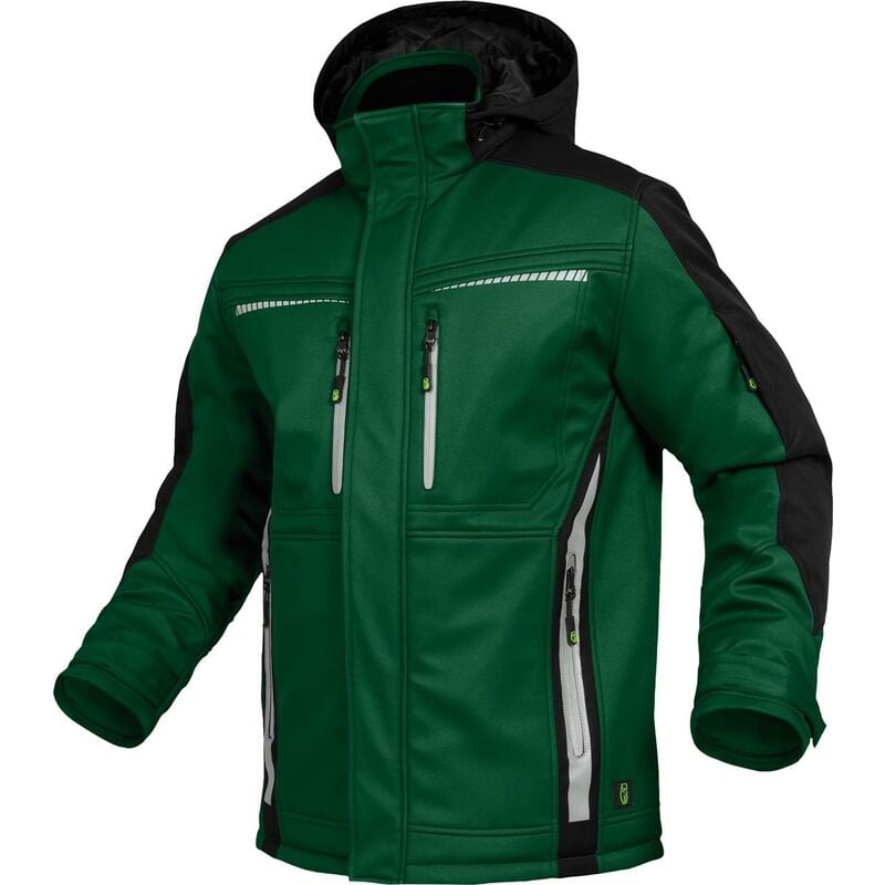 Chaqueta de trabajo invierno softshell verde/negro talla XXXXL