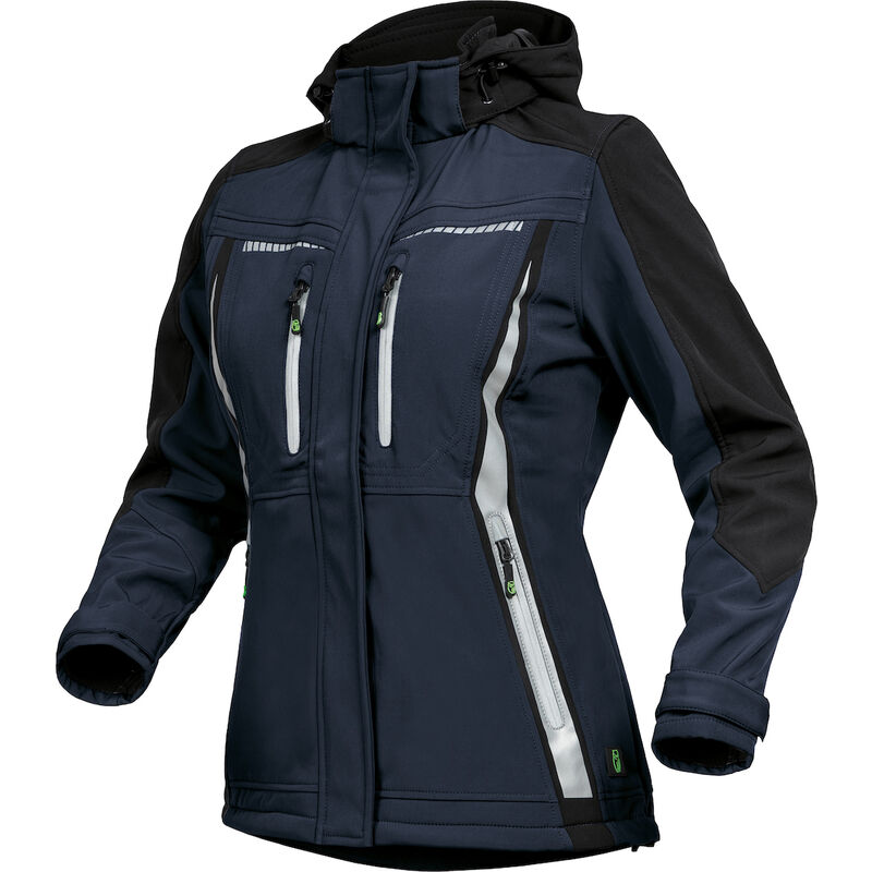 Chaqueta de trabajo señoras chaqueta softshell marino/negro talla 38