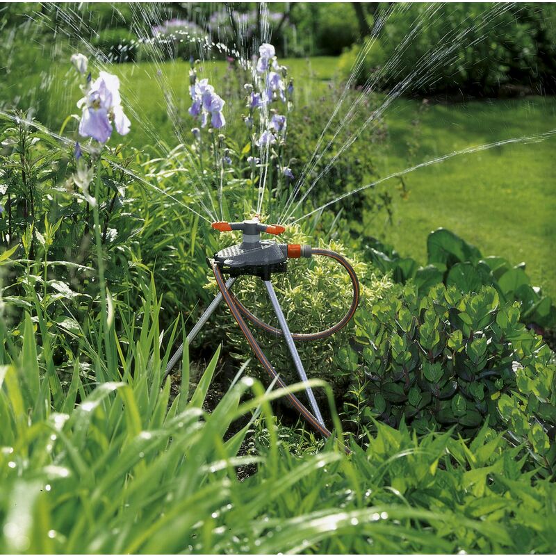 GARDENA Irrigatore circolare Samba Classic: per l'irrigazione a 360° di  superfici tra 9-250 m², gittata regolabile 3-18 m (2060-20)