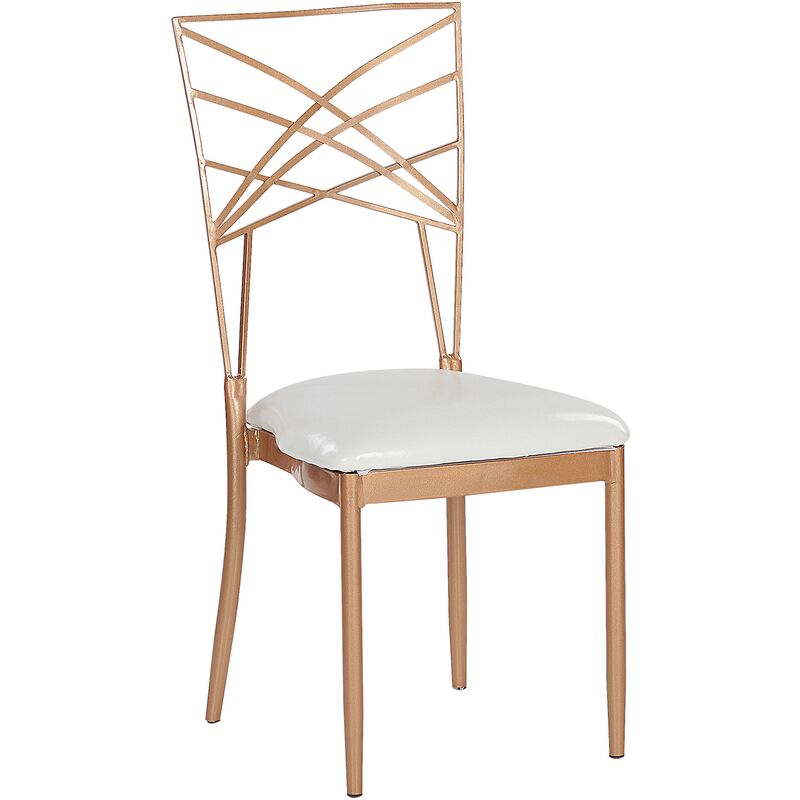 White chair with rose gold deals legs