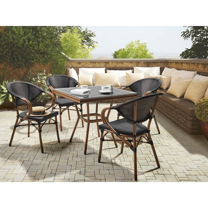 carambole metal 4 seater dining set