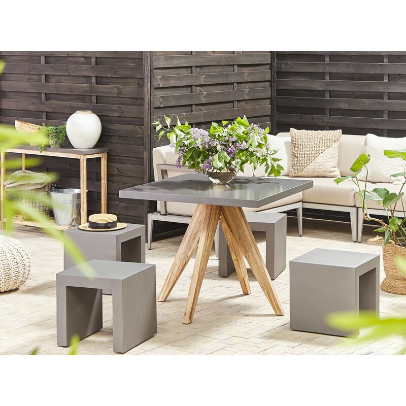 Concrete table deals outdoor dining