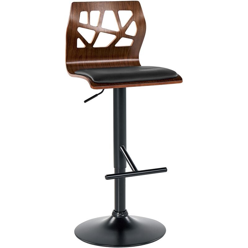 Wooden swivel bar on sale stool with arms