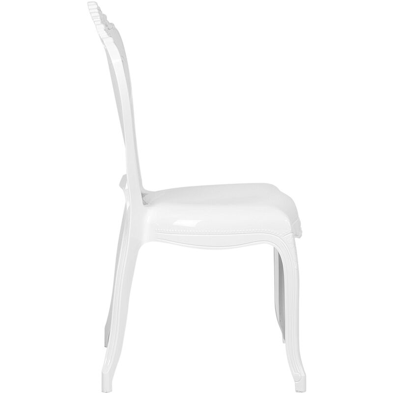 White acrylic dining deals chairs