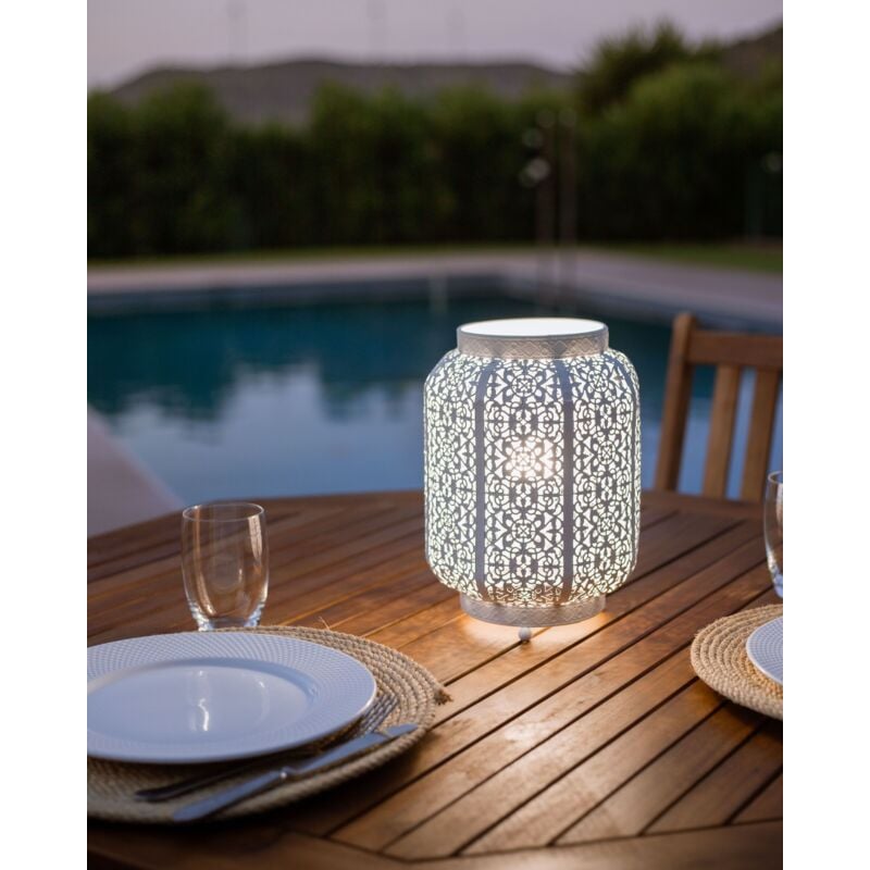 White moroccan sale table lamp