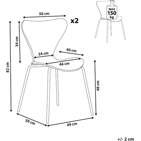 Set of 2 Dining Chairs Light Grey with Black Polyester Velvet Armless Iron Legs Boonville
