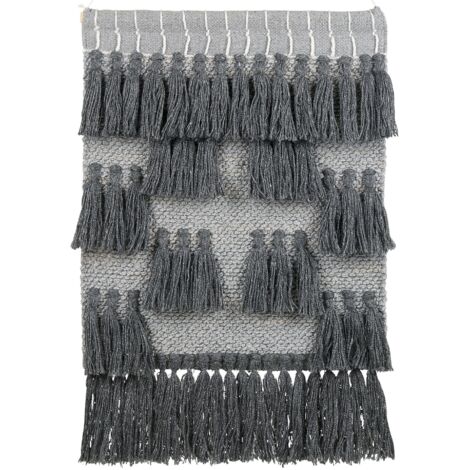 Fabric Wall Hanging JIWA Cotton 106 cm Grey (1/5)