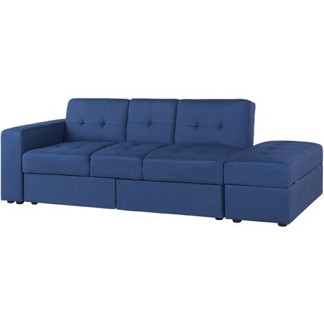 Fabric blue on sale sectional sofa