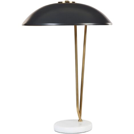 Modern Table Lamp Iron with Marble Base Living Room Study Room Black ...