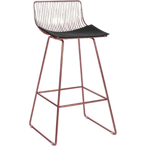 Rose gold metal store bar stools