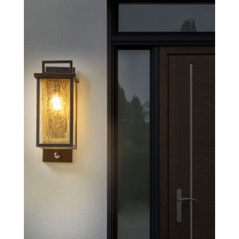 Outdoor External Wall Light Lamp 37 cm Metal Iron Glass with