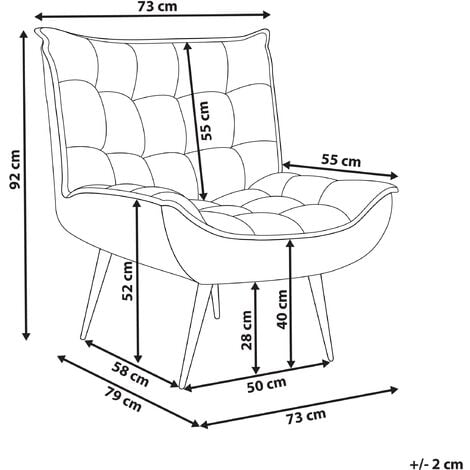 Modern Armchair Fabric Polyester Armless Leisure Chair Iron Black Legs Tufting Living Room Accent Light Beige Alvesta