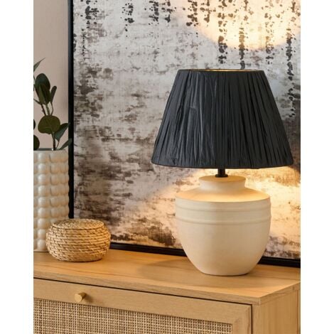 Table lamp deals with paper shade