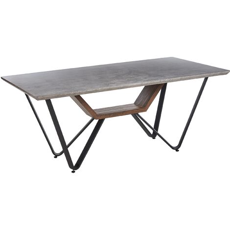 Concrete table deals with metal legs